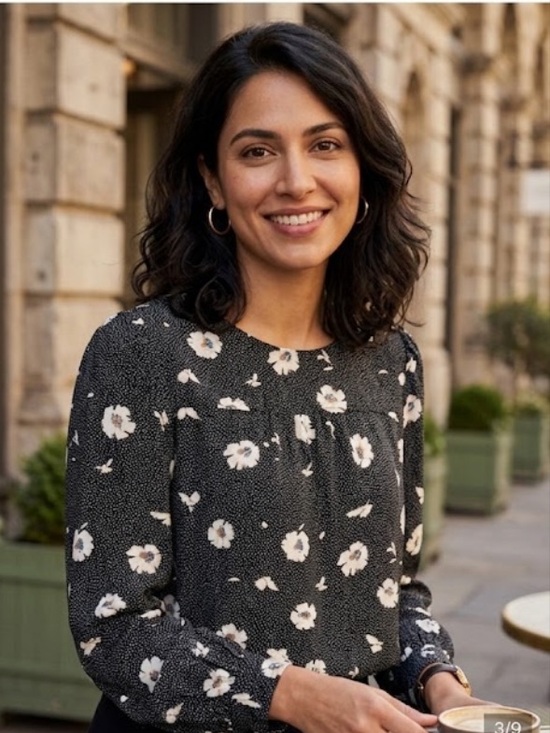 J. Crew Tops - J. Crew Black Floral Long-Sleeve Blouse